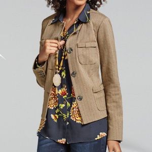 CAbi Herringbone Kyoto Blossom Penny Blazer